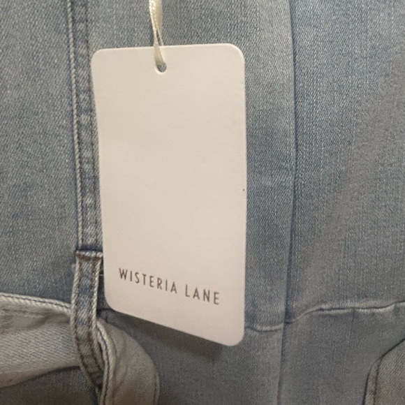 Denim Mini Dress with Button Details - Picture 3 of 4